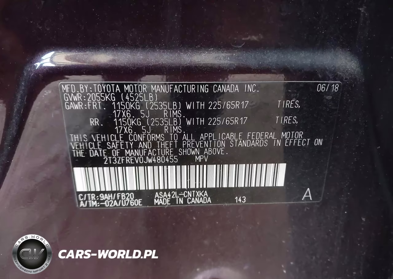 2018 Toyota Rav4 Le VIN:2T3ZFREV0JW480455 - 9