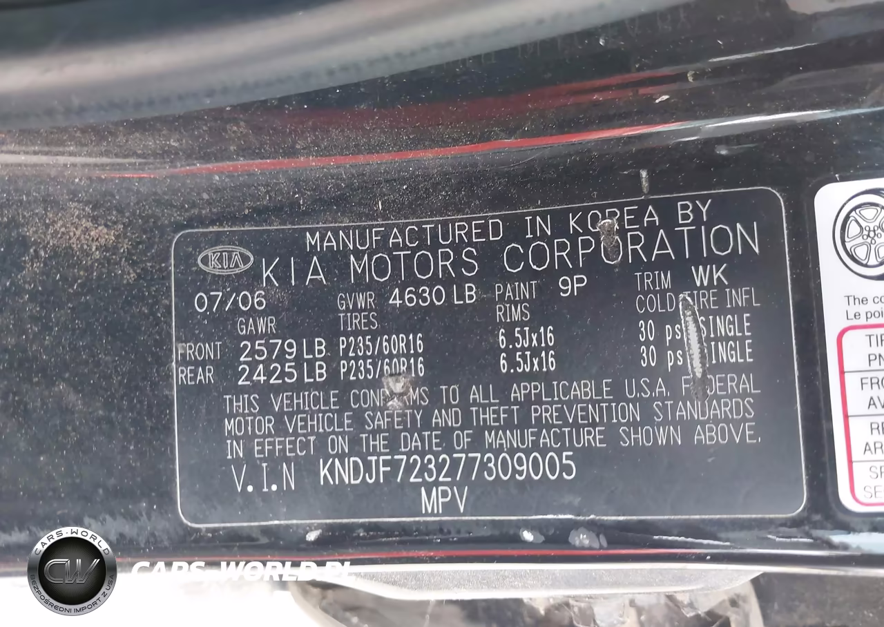 2007 Kia Sportage Ex V6 VIN:KNDJF723277309005 - 9