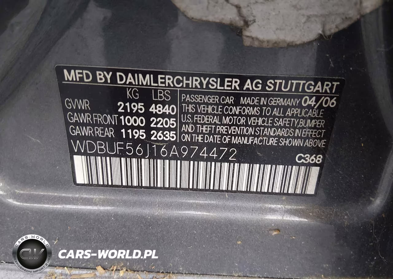 2006 Mercedes-Benz E 350 VIN:WDBUF56J16A974472 - 9