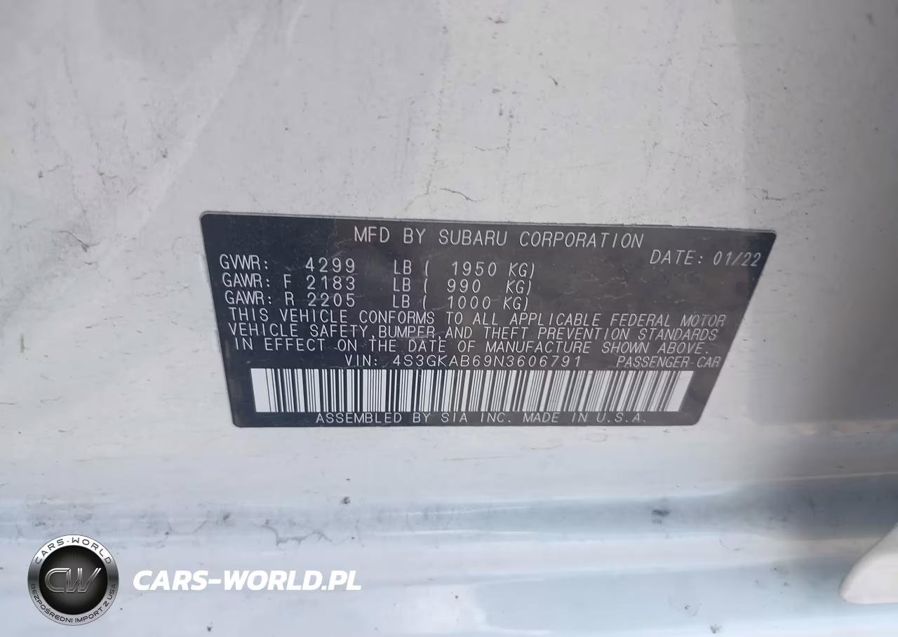 2022 Subaru Impreza Base VIN:4S3GKAB69N3606791 - 9