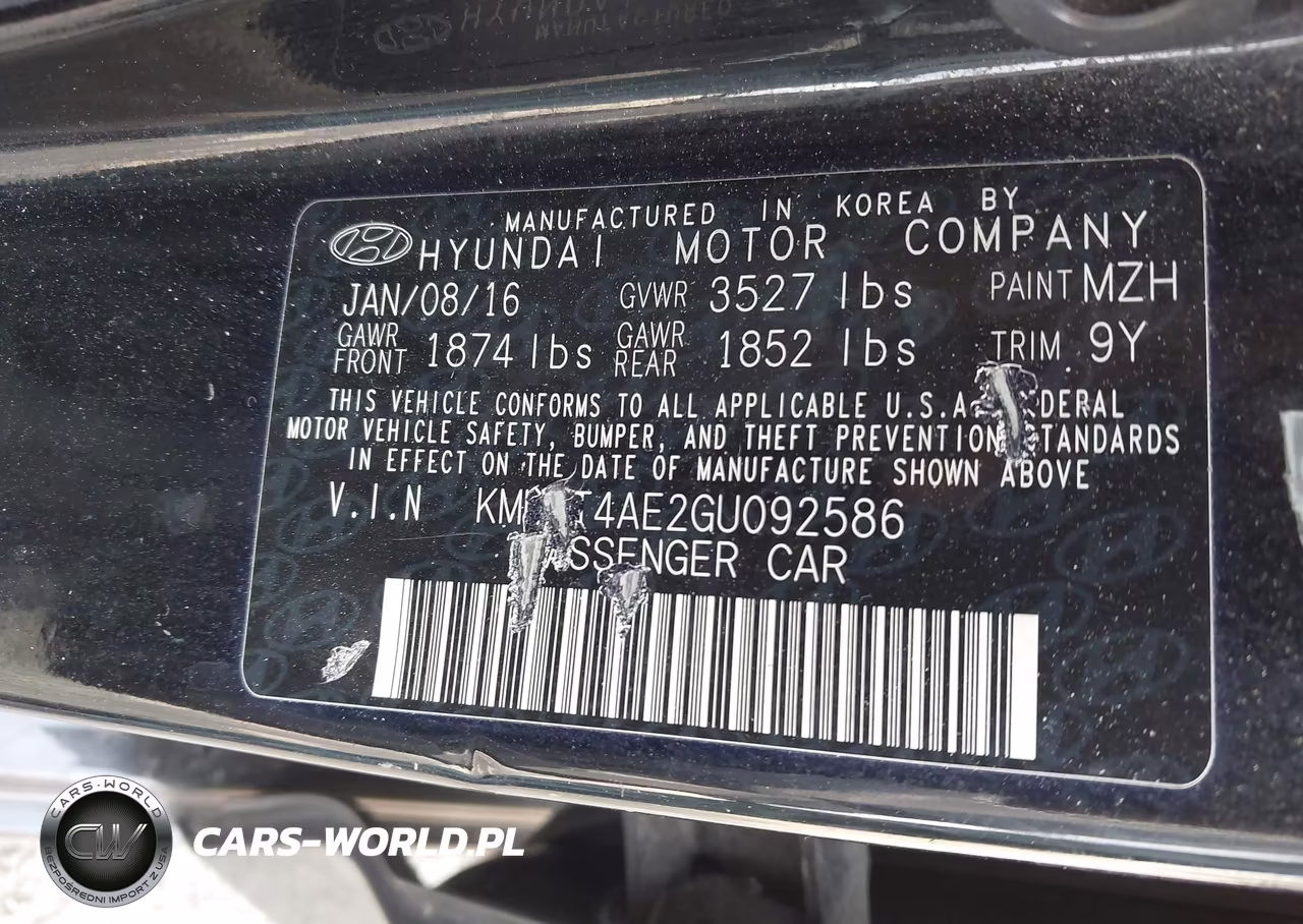 2016 Hyundai Accent Se VIN:KMHCT4AE2GU092586 - 9