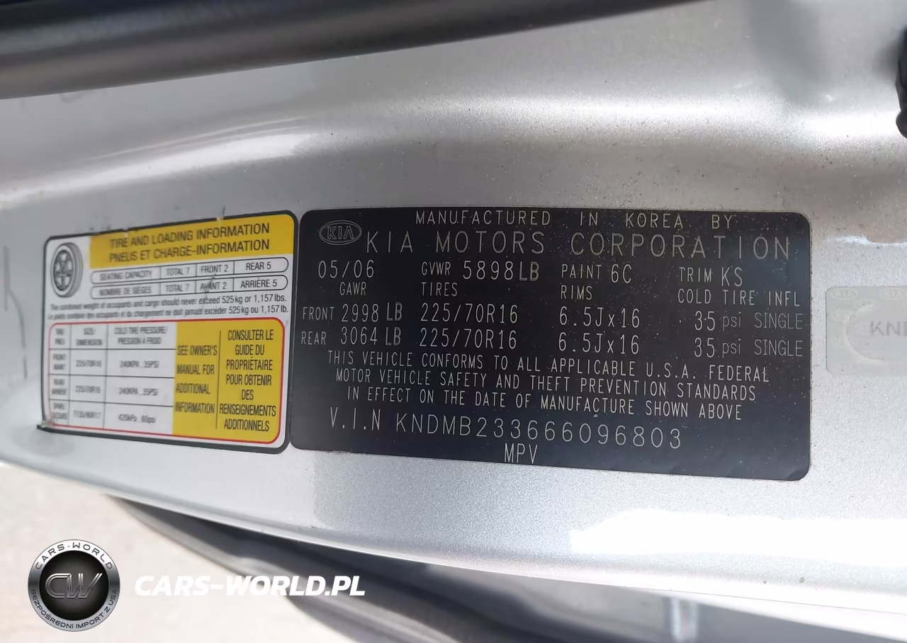 2006 Kia Sedona Ex-Lx VIN:KNDMB233666096803 - 9