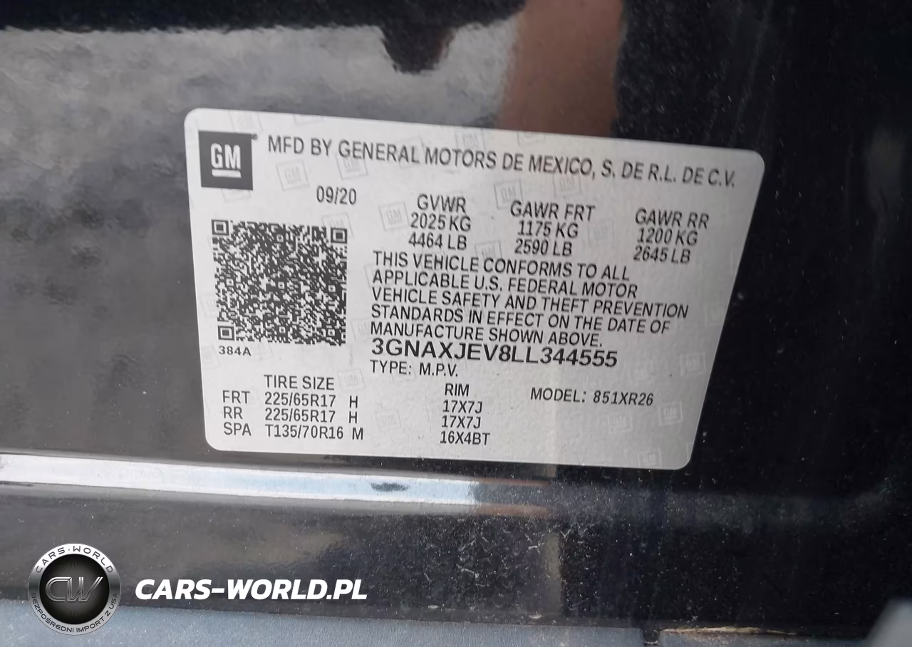 2020 Chevrolet Equinox Fwd 2Fl VIN:3GNAXJEV8LL344555 - 9