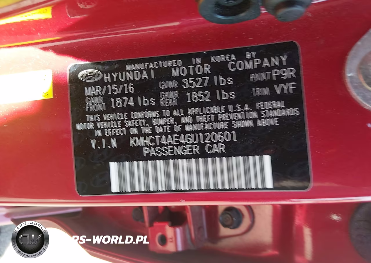 2016 Hyundai Accent Se VIN:KMHCT4AE4GU120601 - 9