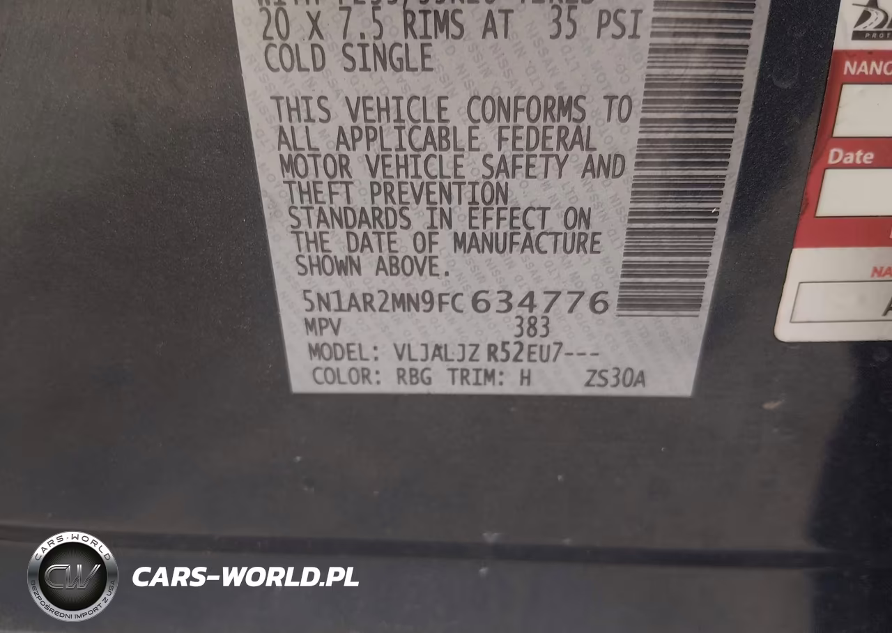 2015 Nissan Pathfinder Platinum VIN:5N1AR2MN9FC634776 - 9