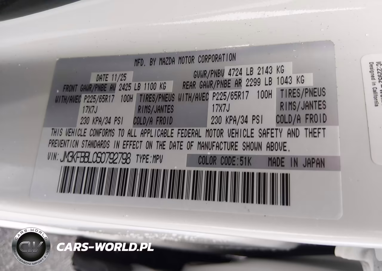 2025 Mazda Cx-5 2.5 S Select VIN:JM3KFBBL0S0792798 - 9