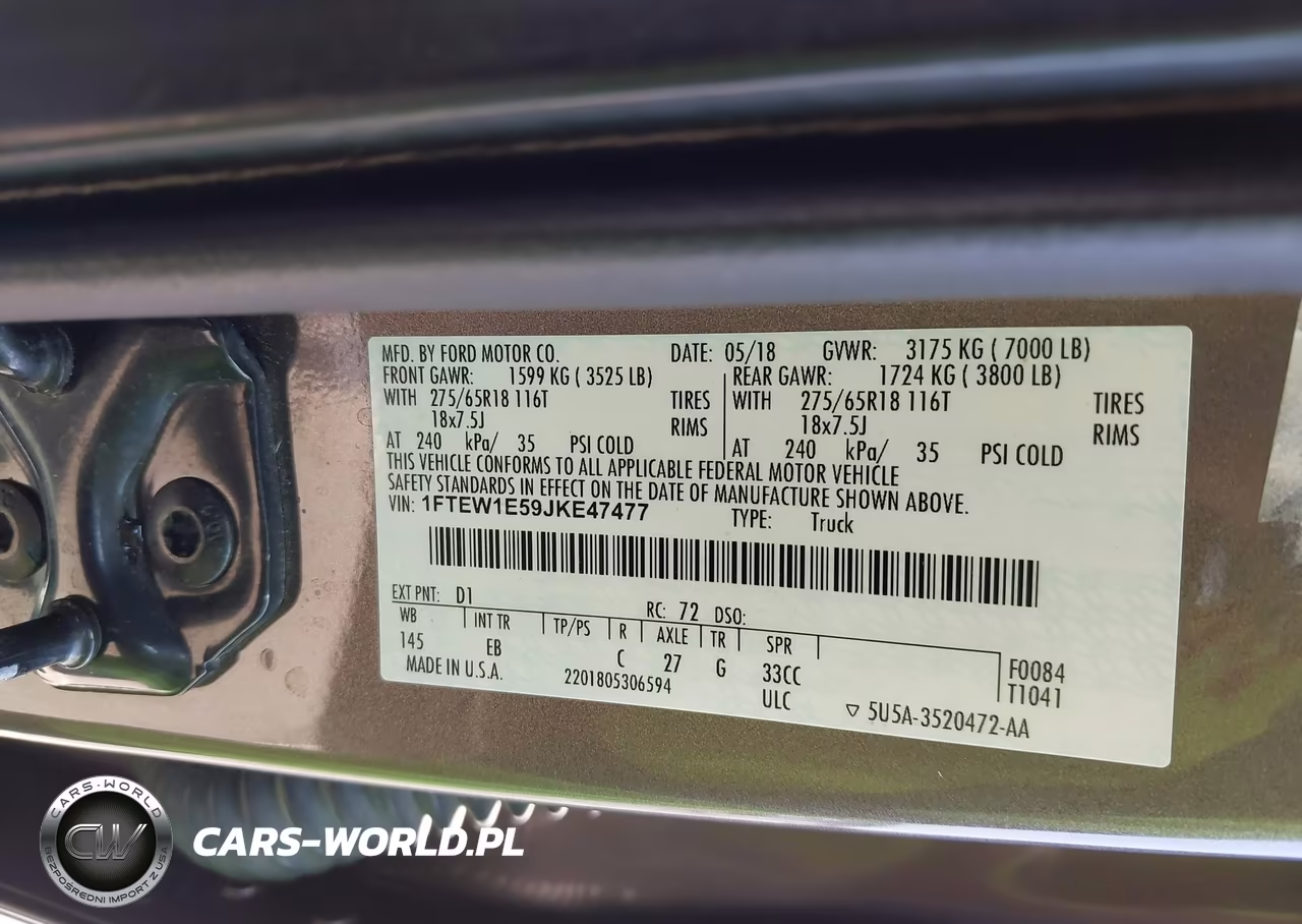 2018 Ford F-150 Lariat VIN:1FTEW1E59JKE47477 - 9