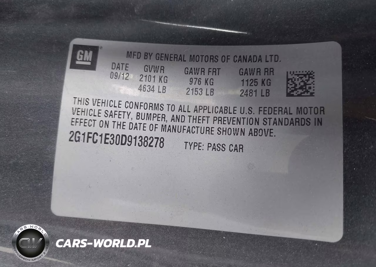 2013 Chevrolet Camaro 2Lt VIN:2G1FC1E30D9138278 - 9