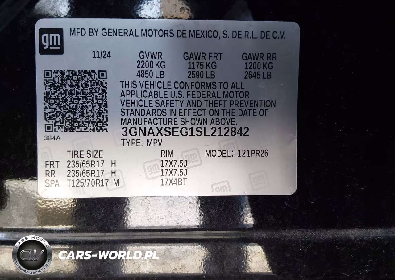 2025 Chevrolet Equinox Awd Activ VIN:3GNAXSEG1SL212842 - 9