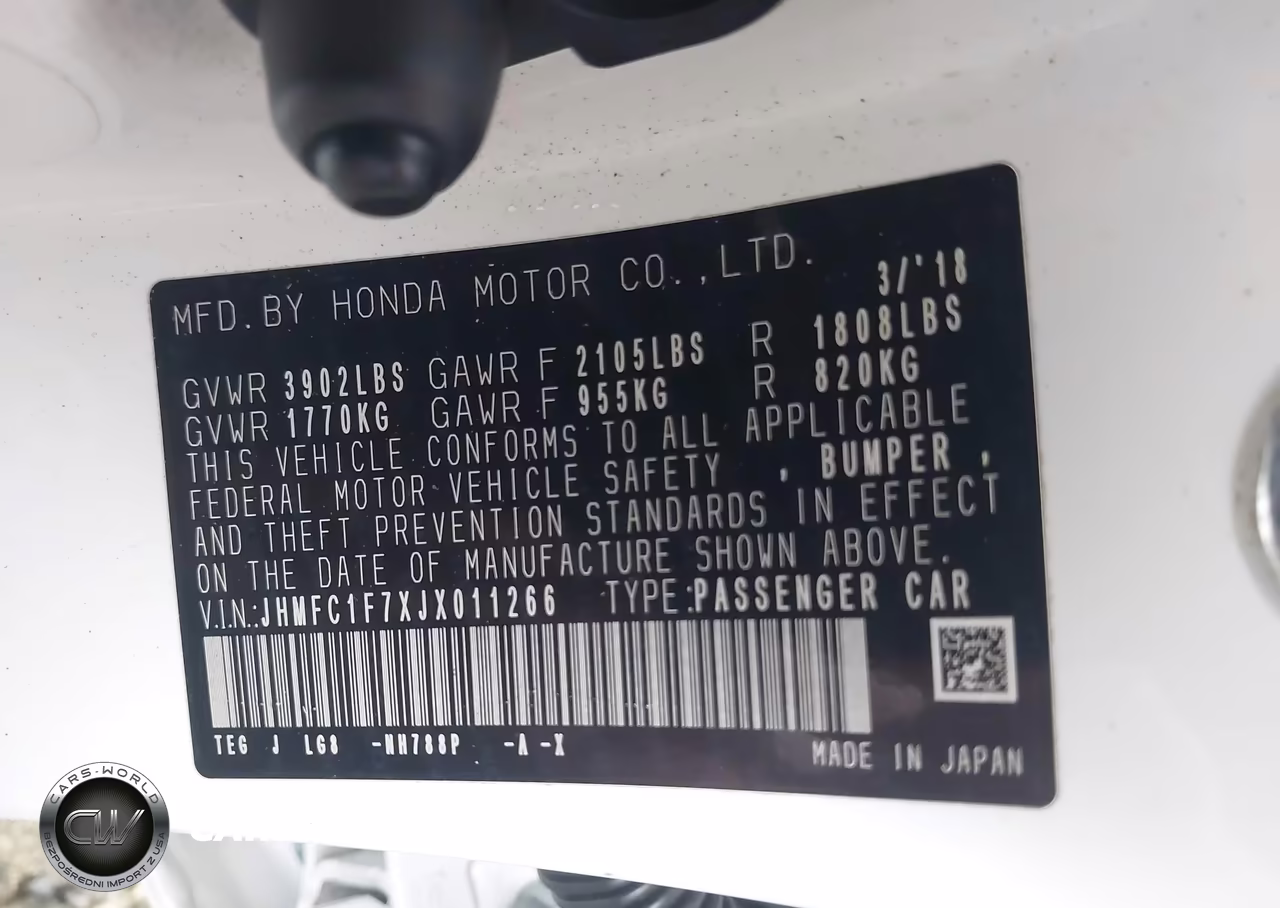 2018 Honda Civic Ex-L VIN:JHMFC1F7XJX011266 - 9
