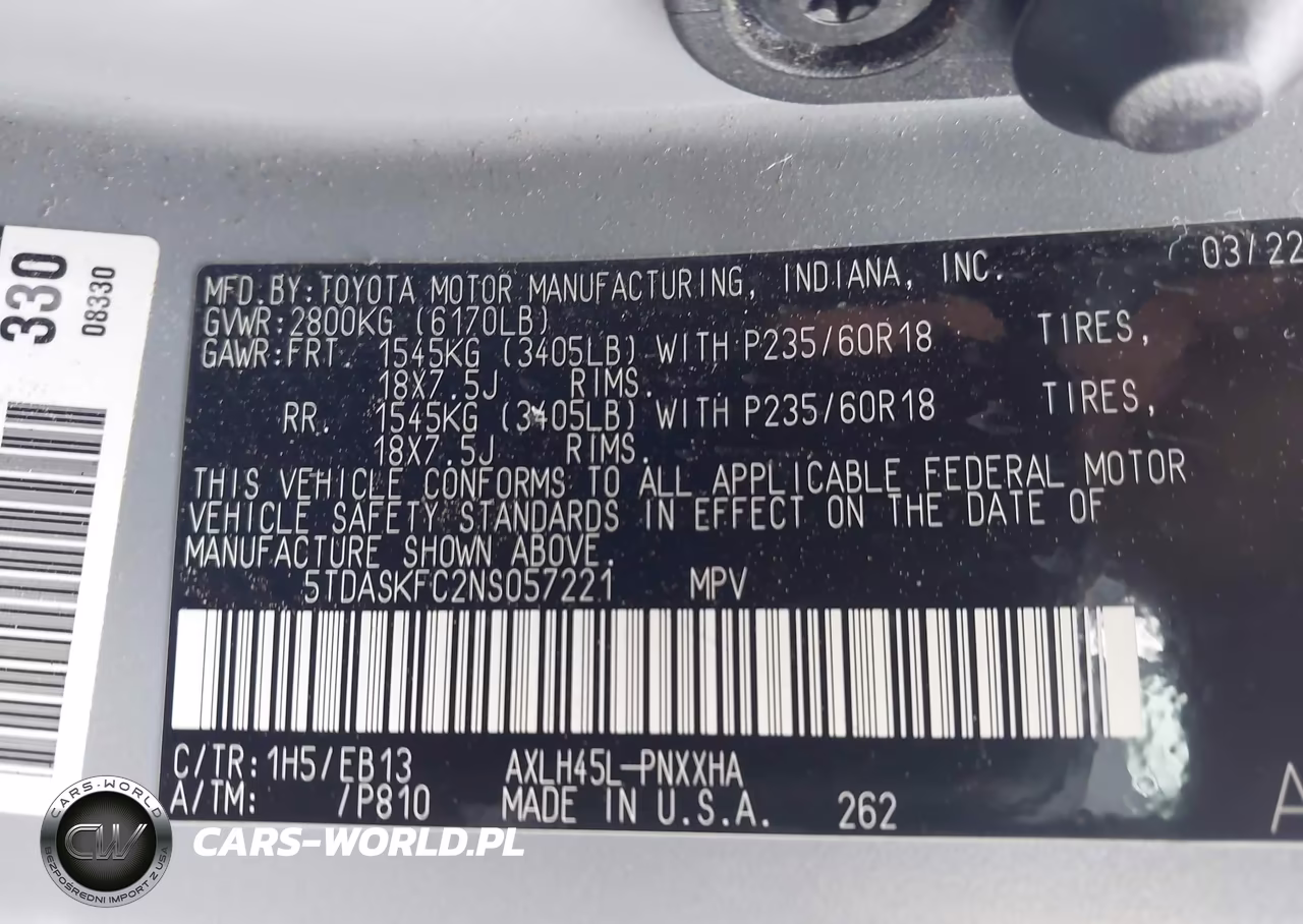 2022 Toyota Sienna Xle Woodland Edition VIN:5TDASKFC2NS057221 - 9