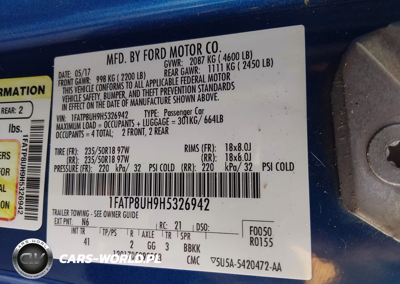 2017 Ford Mustang Ecoboost Premium VIN:1FATP8UH9H5326942 - 9