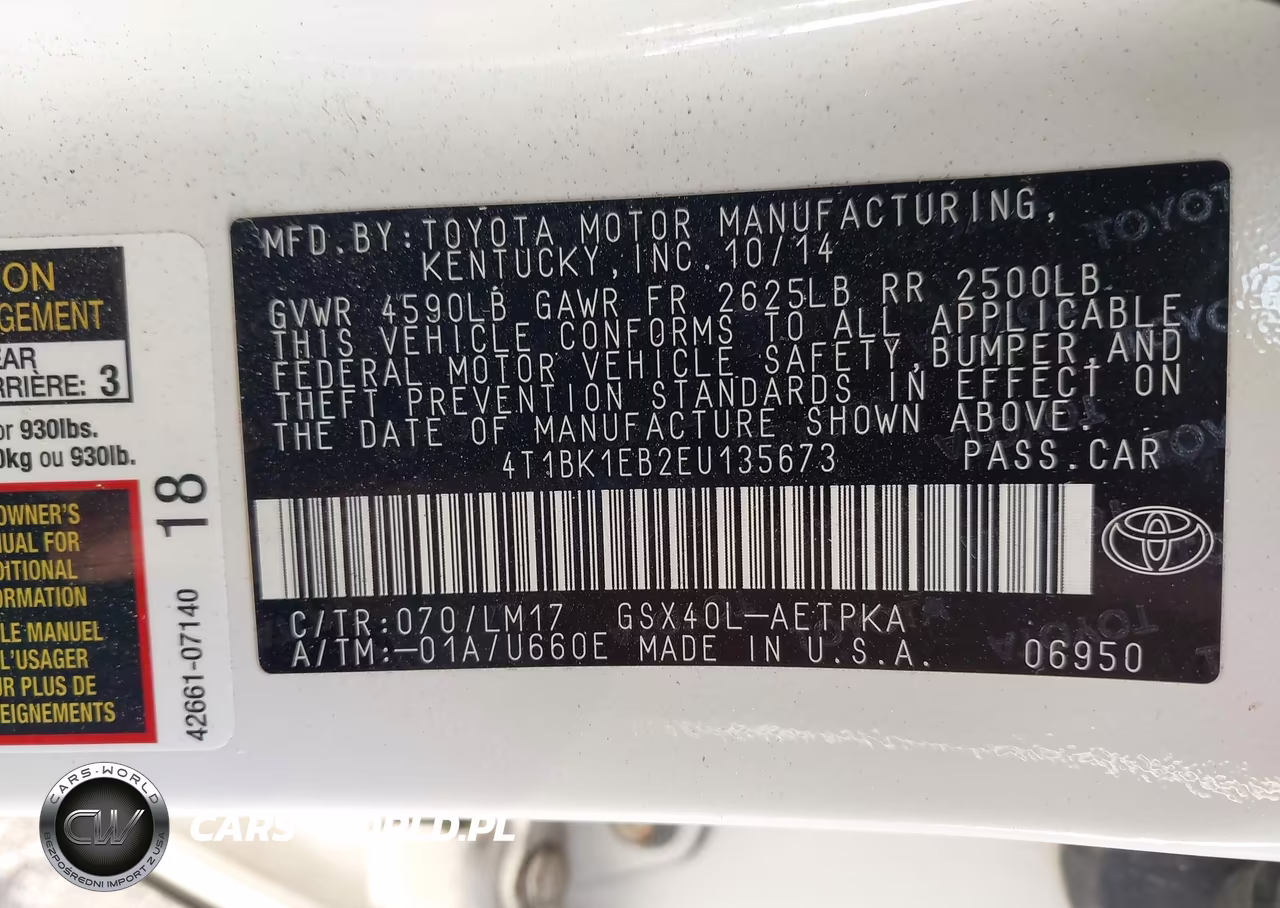 2014 Toyota Avalon Limited VIN:4T1BK1EB2EU135673 - 9
