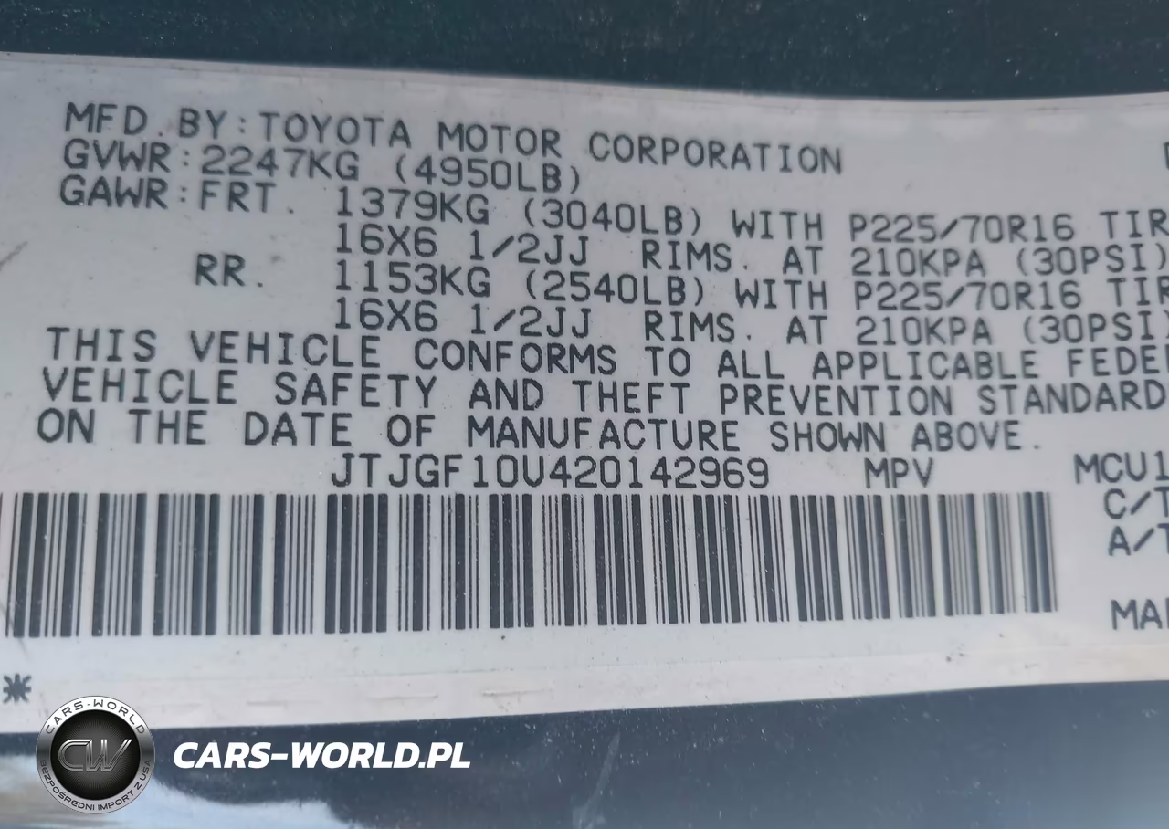 2002 Lexus Rx 300 VIN:JTJGF10U420142969 - 9