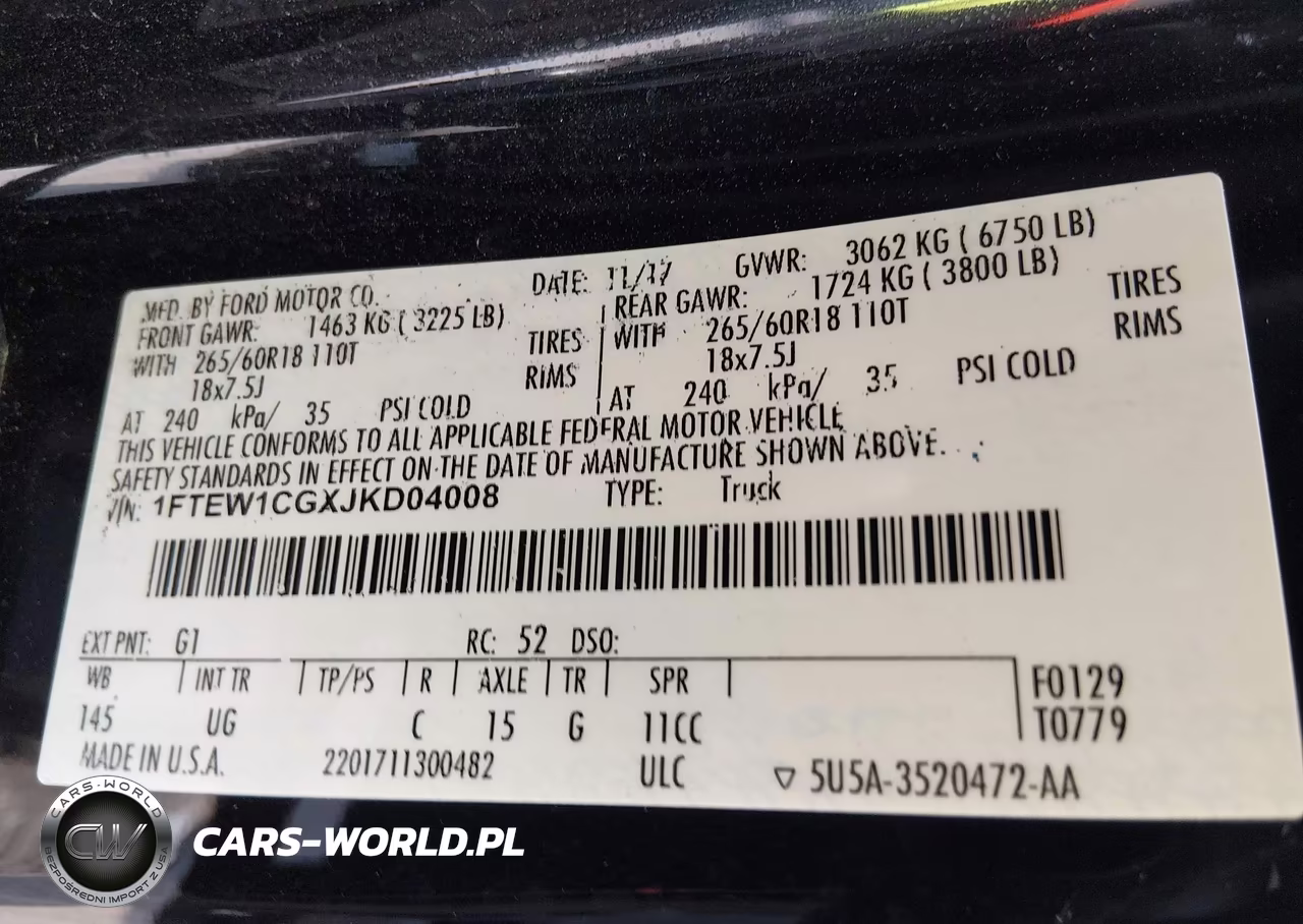 2018 Ford F-150 Xlt VIN:1FTEW1CGXJKD04008 - 9