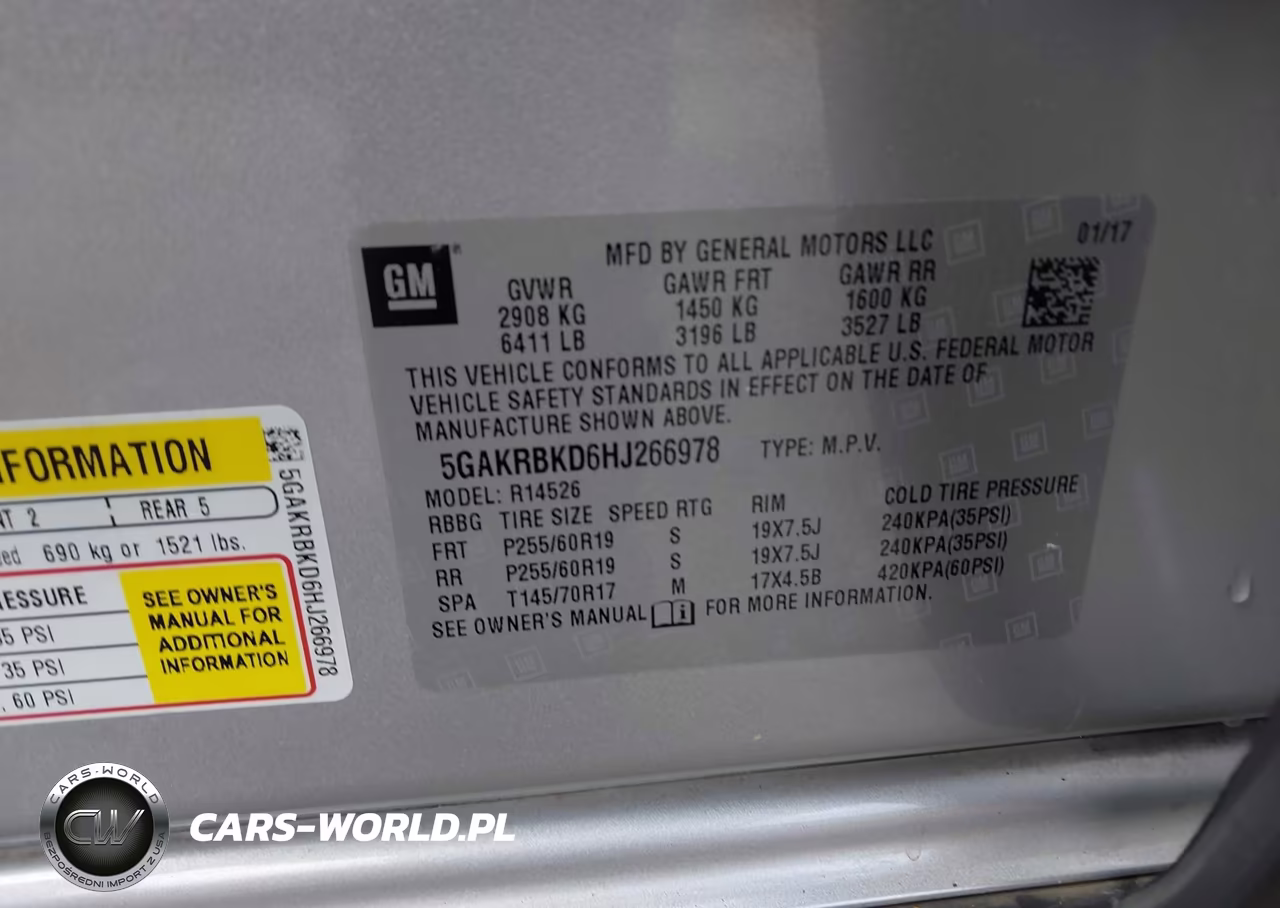 2017 Buick Enclave Leather VIN:5GAKRBKD6HJ266978 - 9