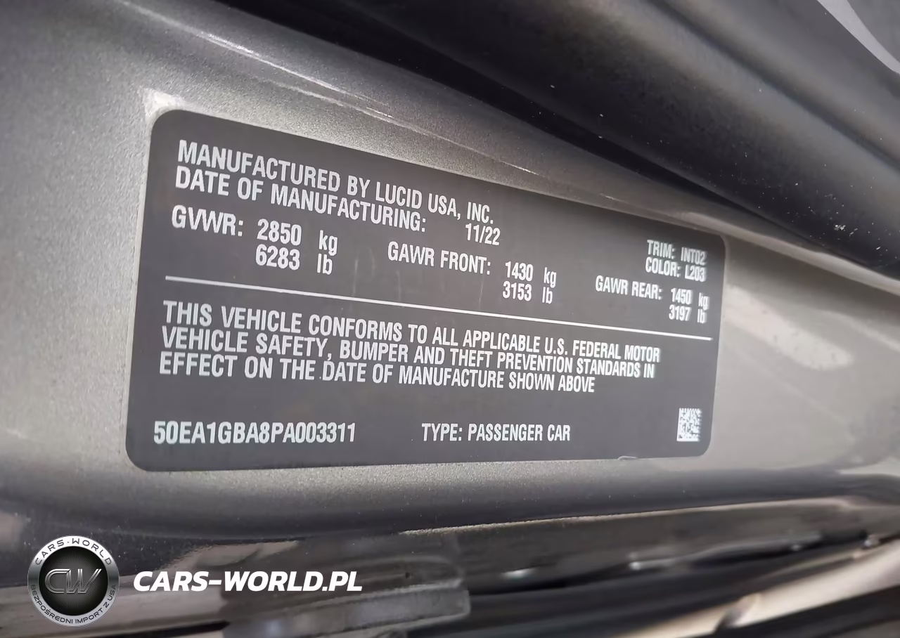 2023 Lucid Air Grand Touring VIN:50EA1GBA8PA003311 - 9