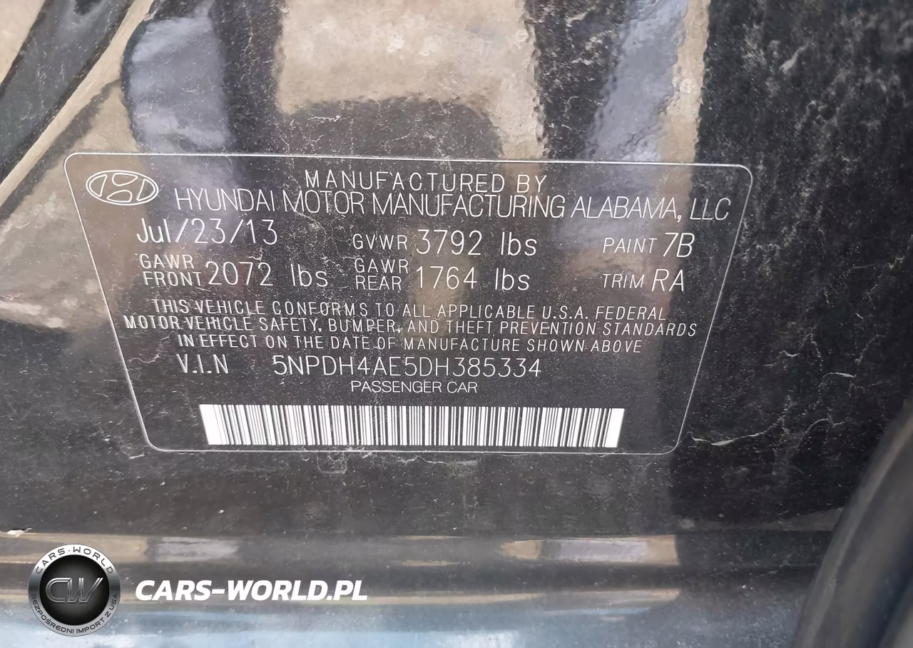 2013 Hyundai Elantra Limited VIN:5NPDH4AE5DH385334 - 9