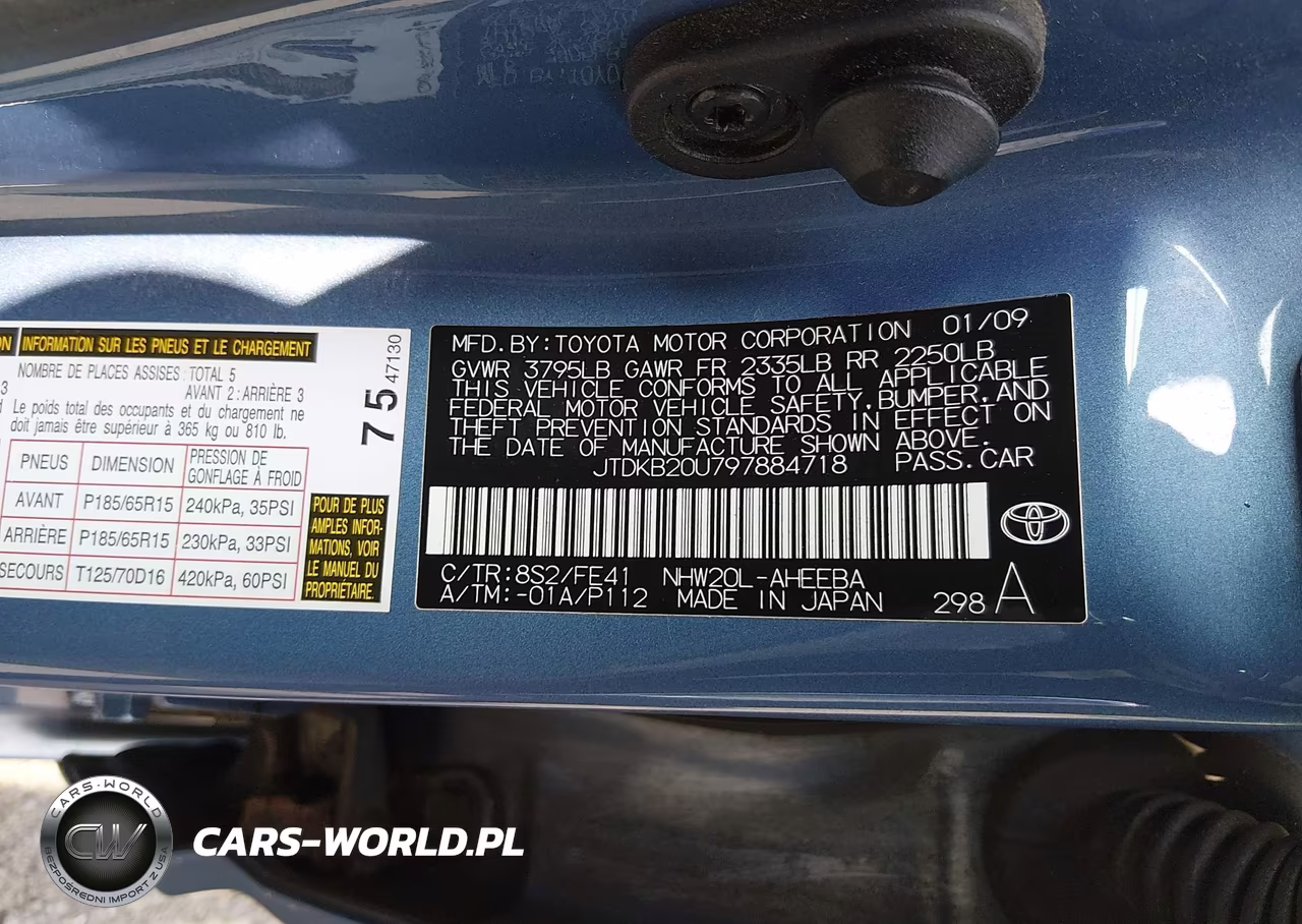 2009 Toyota Prius VIN:JTDKB20U797884718 - 9