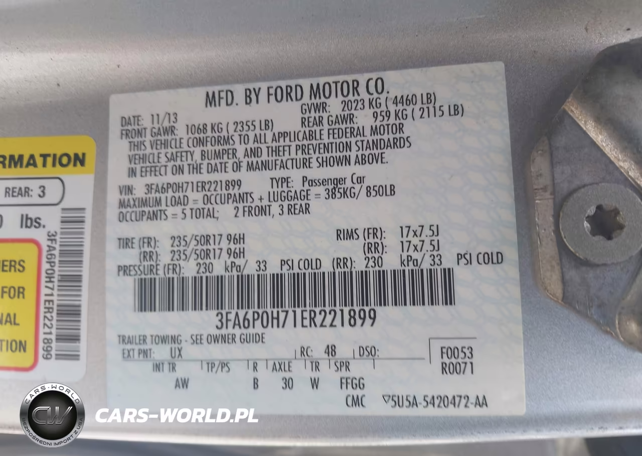 2014 Ford Fusion Se VIN:3FA6P0H71ER221899 - 9