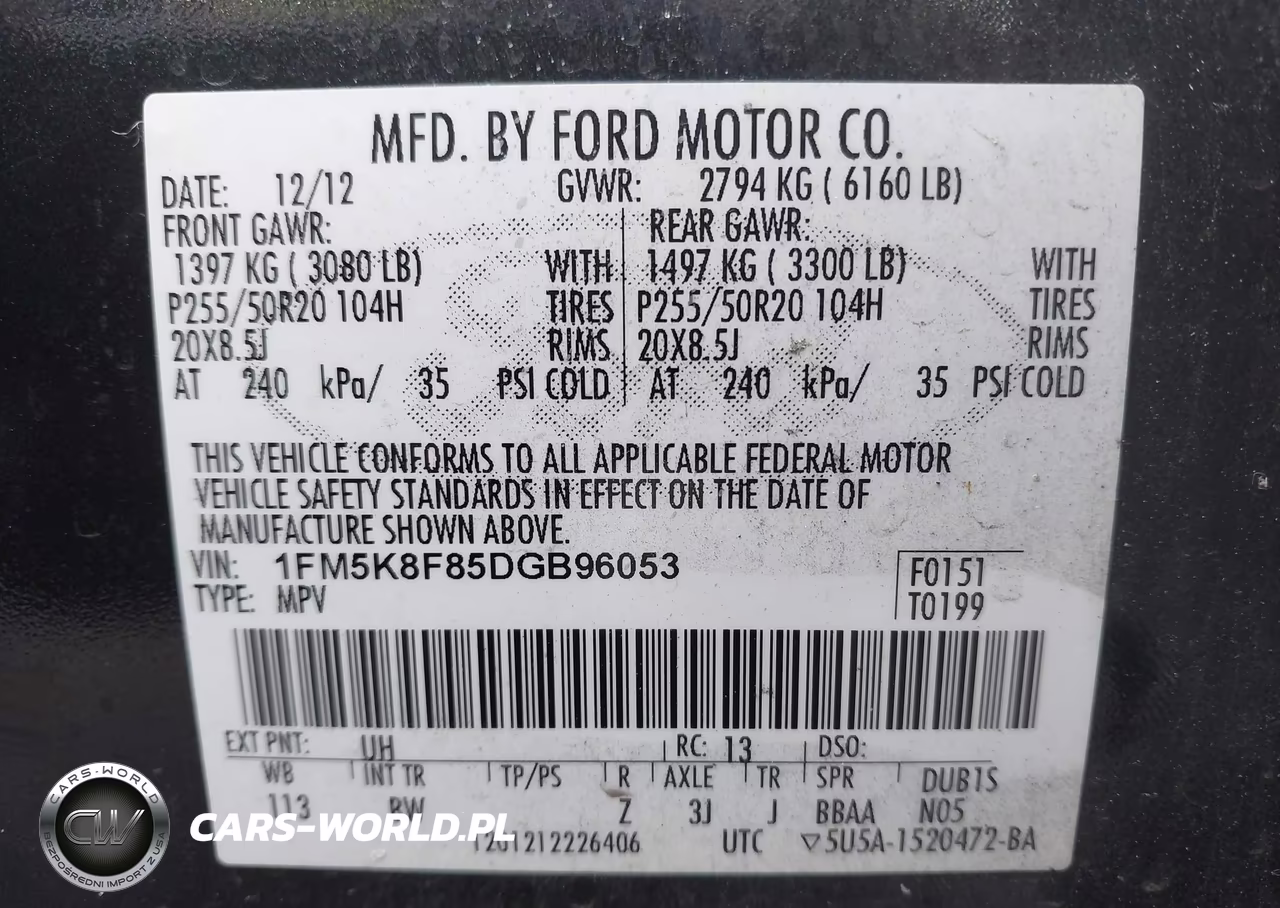 2013 Ford Explorer Limited VIN:1FM5K8F85DGB96053 - 9