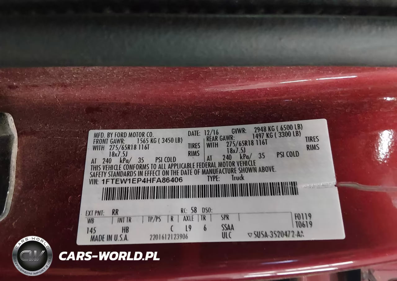 2017 Ford F-150 Lariat VIN:1FTEW1EP4HFA86406 - 9