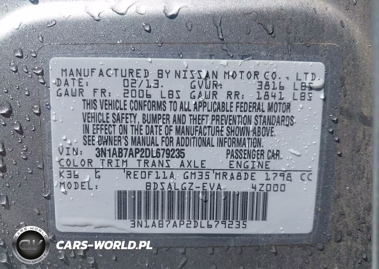 2013 Nissan Sentra Sl VIN:3N1AB7AP2DL679235 - 9