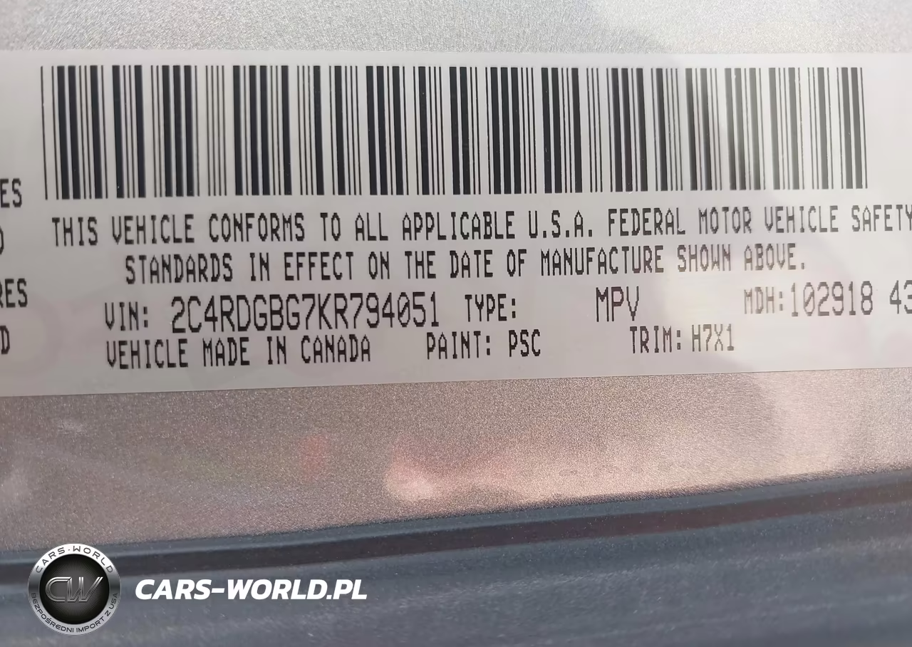 2019 Dodge Grand Caravan Se VIN:2C4RDGBG7KR794051 - 9