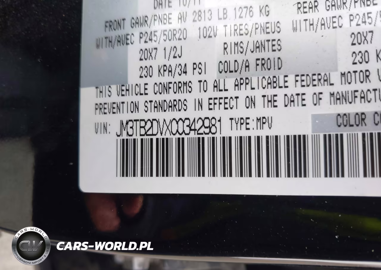 2012 Mazda Cx-9 Grand Touring VIN:JM3TB2DVXC0342981 - 9