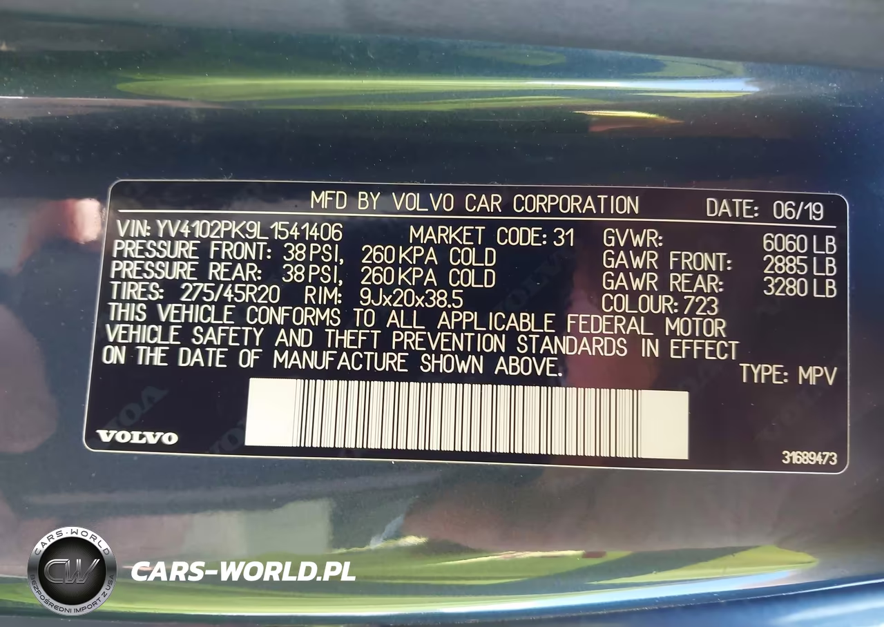 2020 Volvo Xc90 T5 Momentum 7 Passenger VIN:YV4102PK9L1541406 - 9