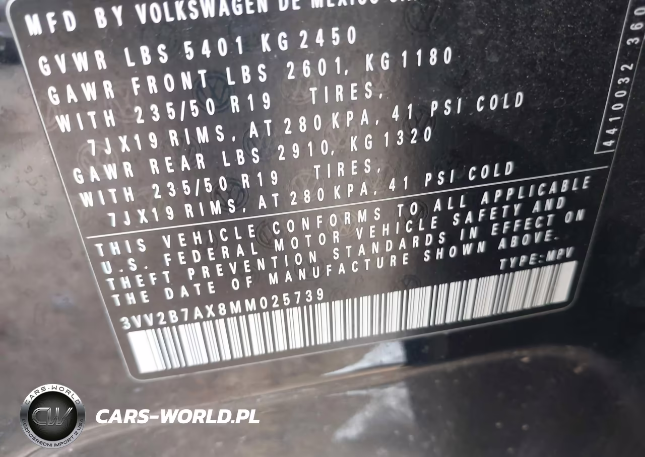 2021 Volkswagen Tiguan VIN:3VV2B7AX8MM025739 - 9