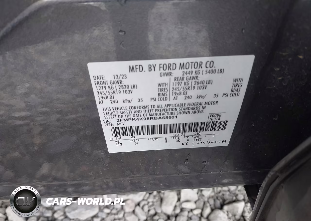 2024 Ford Edge Titanium VIN:2FMPK4K98RBA68601 - 9