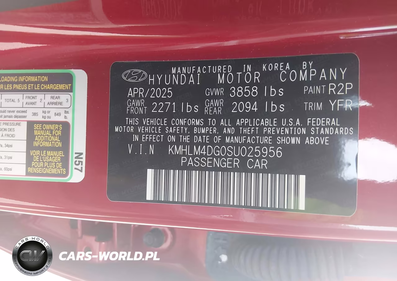 2025 Hyundai Elantra Sel Sport VIN:KMHLM4DG0SU025956 - 9