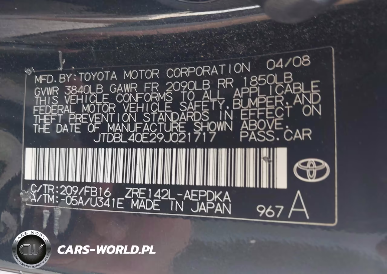 2009 Toyota Corolla Le VIN:JTDBL40E29J021717 - 9