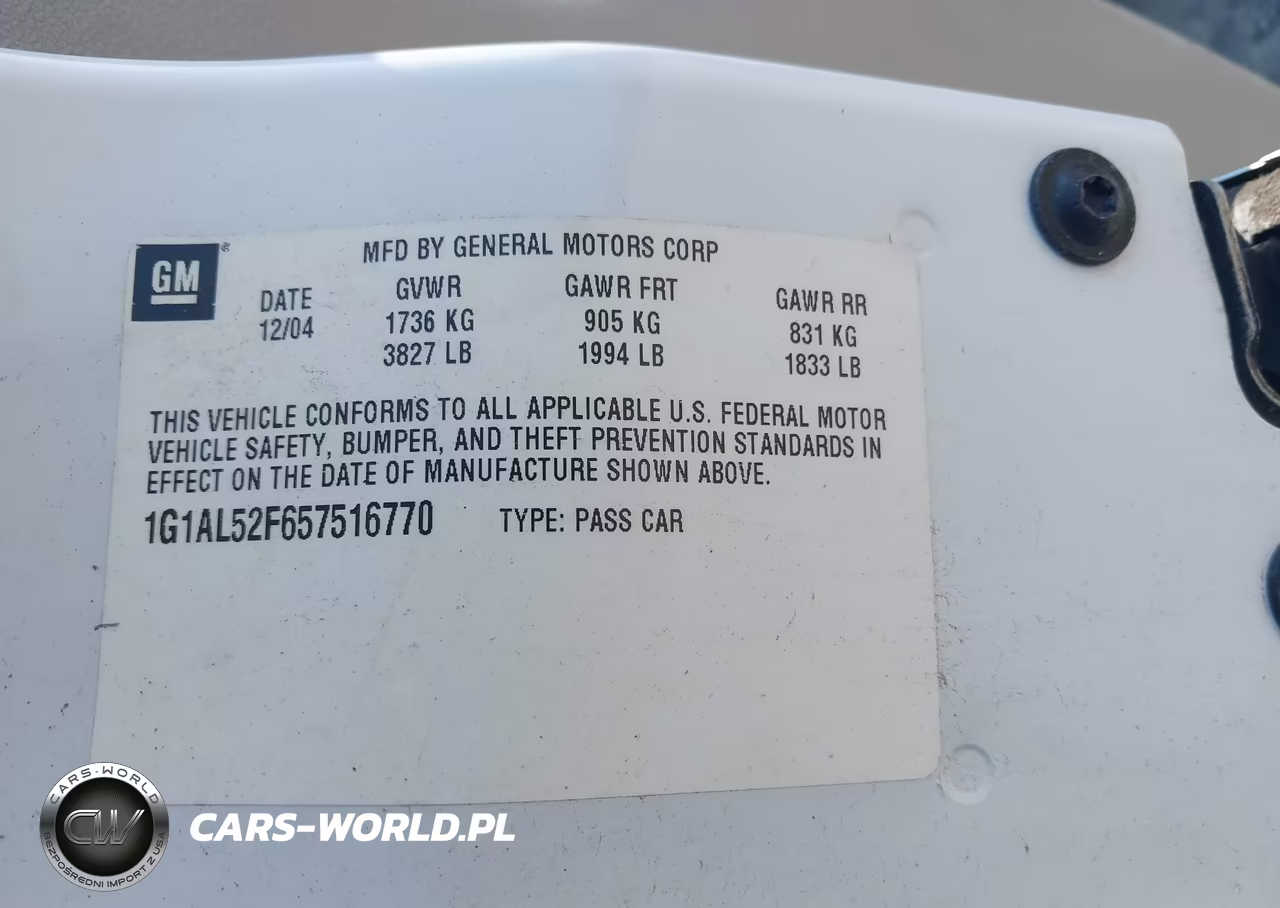 2005 Chevrolet Cobalt Ls VIN:1G1AL52F657516770 - 9