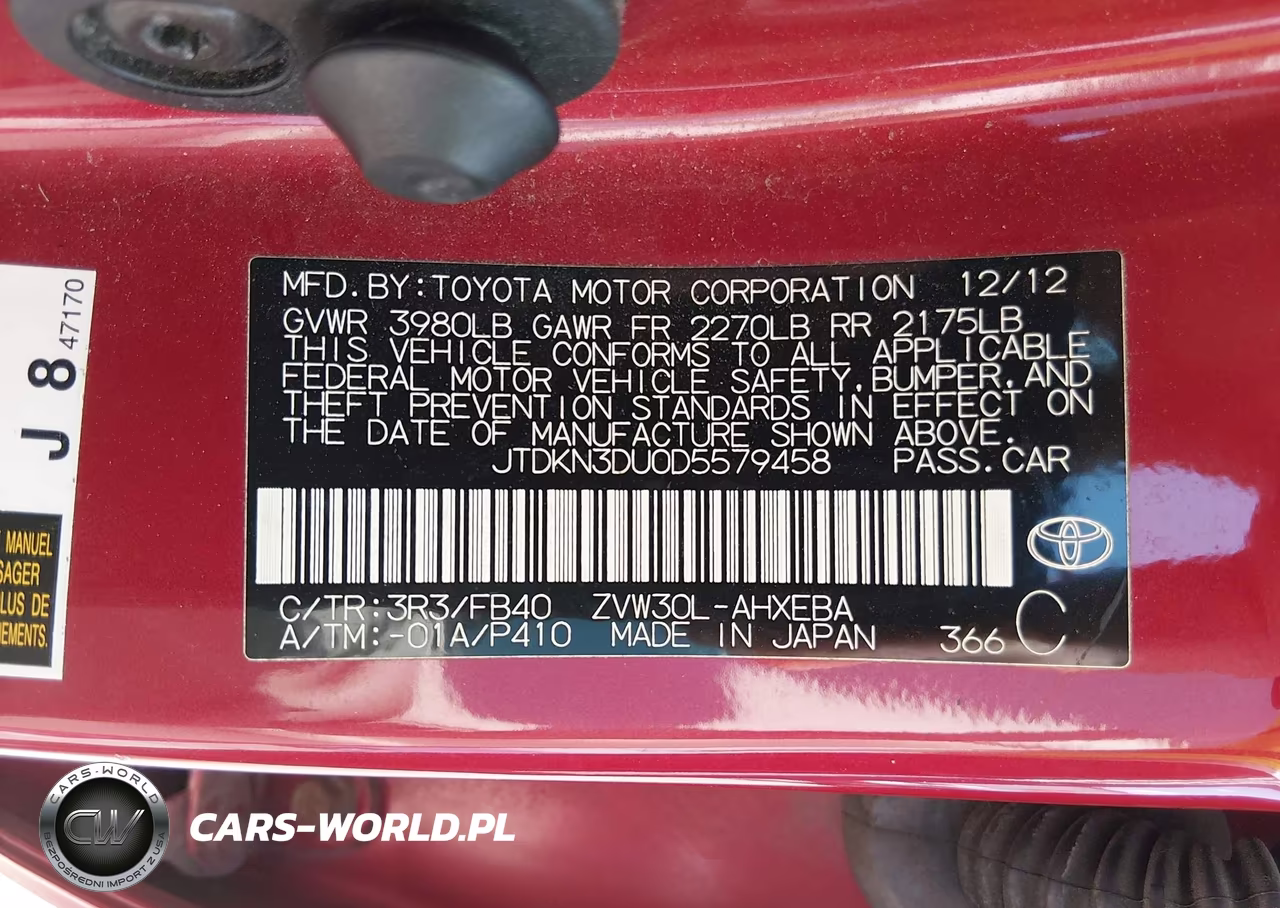 2013 Toyota Prius Three VIN:JTDKN3DU0D5579458 - 9