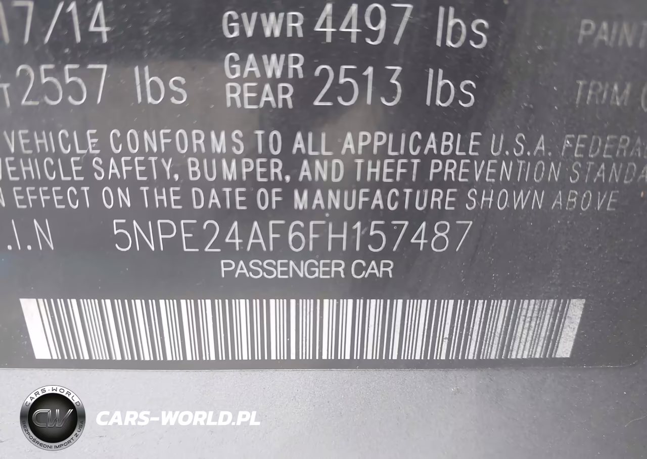 2015 Hyundai Sonata Se VIN:5NPE24AF6FH157487 - 9