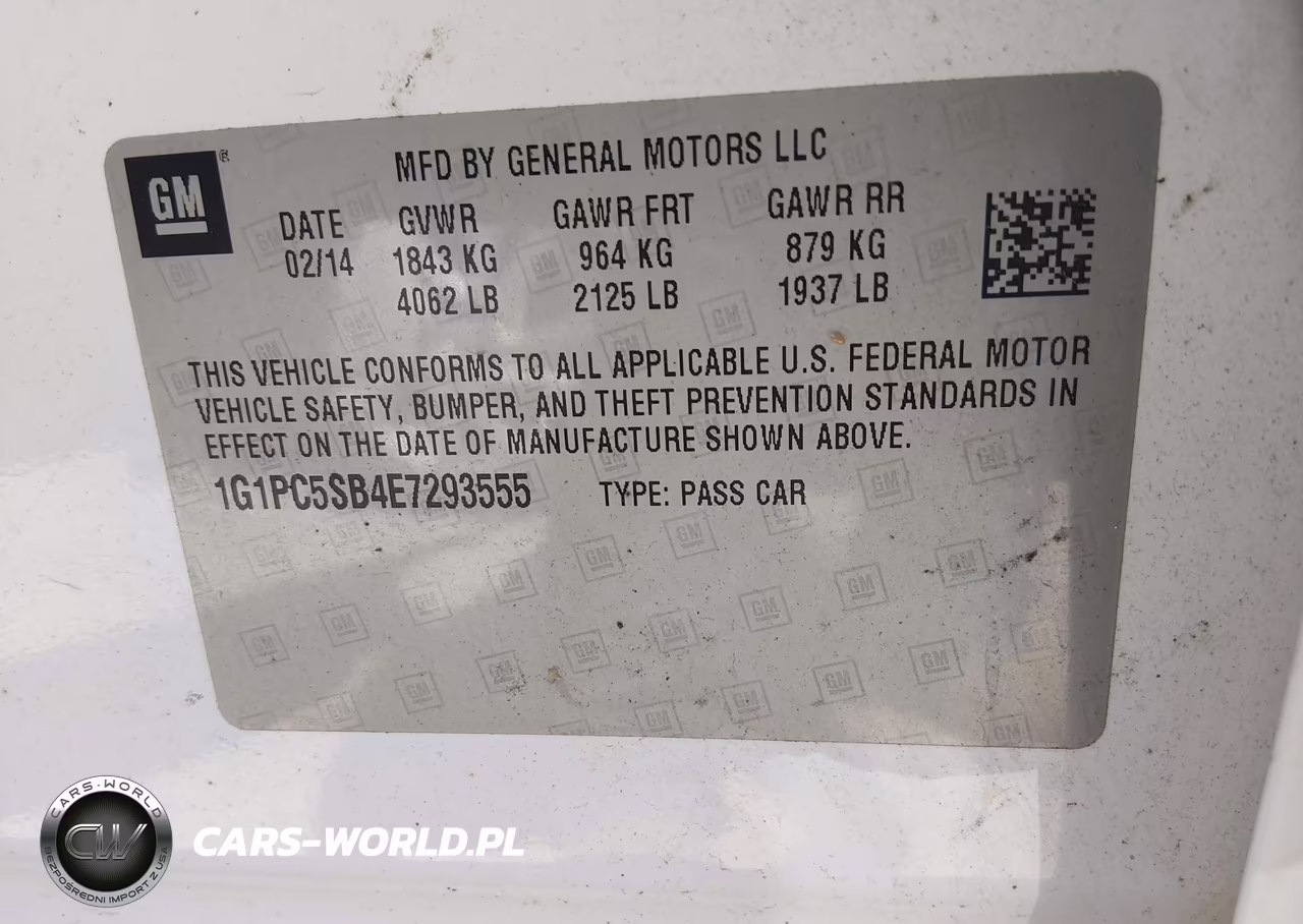 2014 Chevrolet Cruze 1Lt Auto VIN:1G1PC5SB4E7293555 - 9