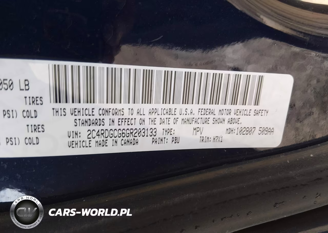2016 Dodge Grand Caravan Sxt VIN:2C4RDGCG6GR203133 - 9