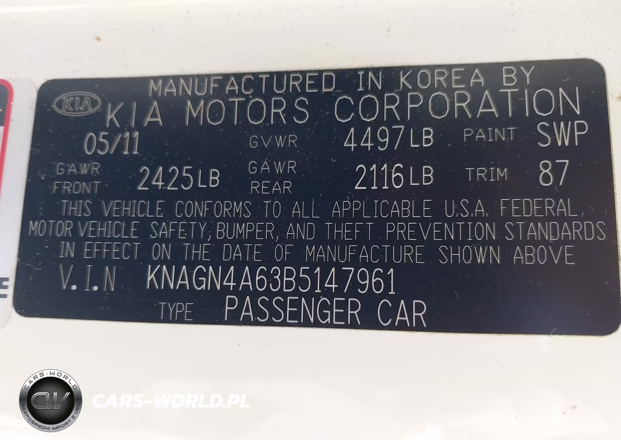 2011 Kia Optima Ex Turbo VIN:KNAGN4A63B5147961 - 9