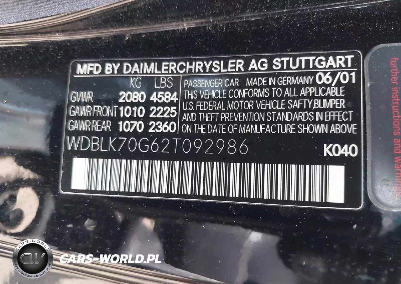 2002 Mercedes-Benz Clk 430 VIN:WDBLK70G62T092986 - 9