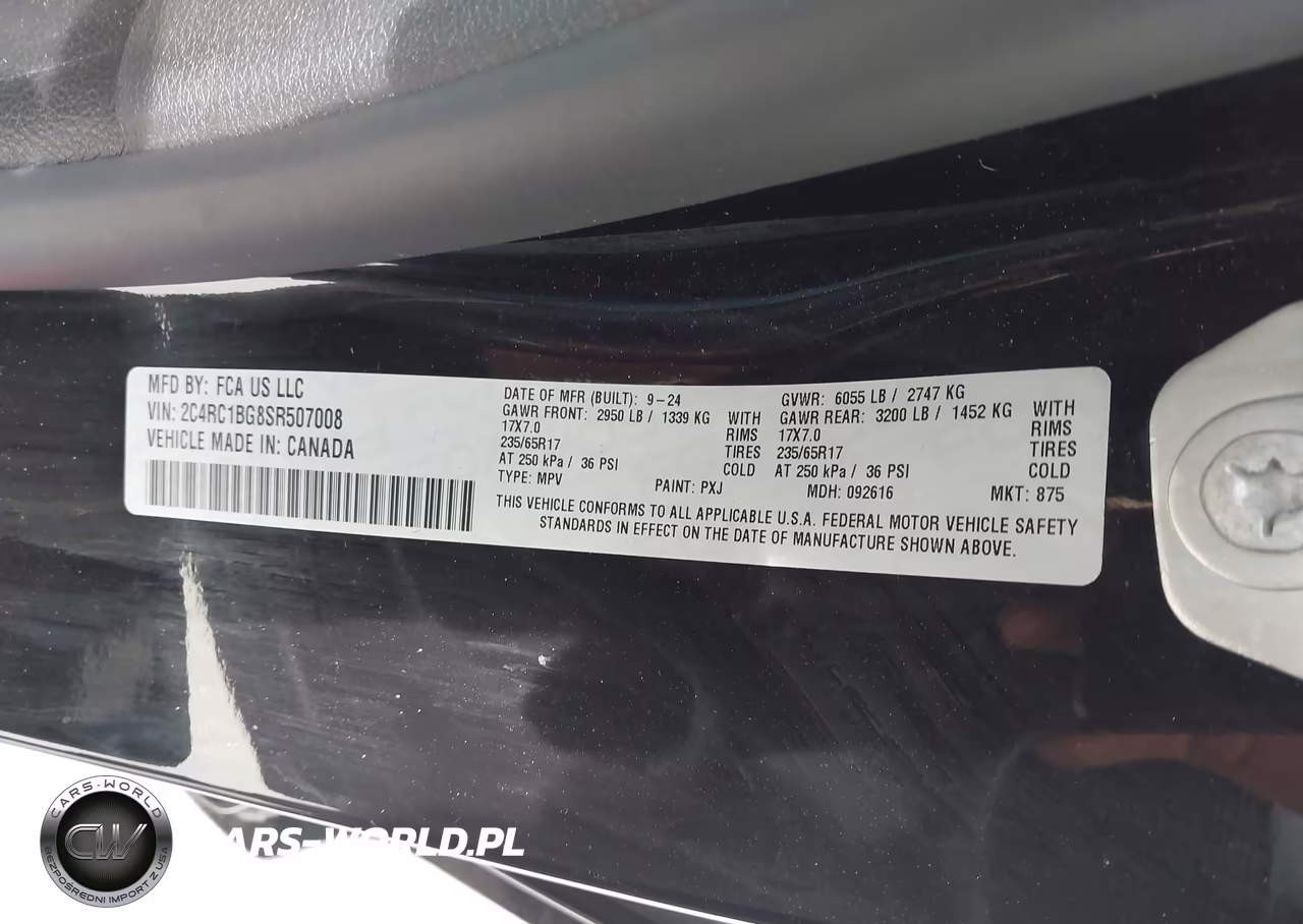 2025 Chrysler Pacifica Select VIN:2C4RC1BG8SR507008 - 9