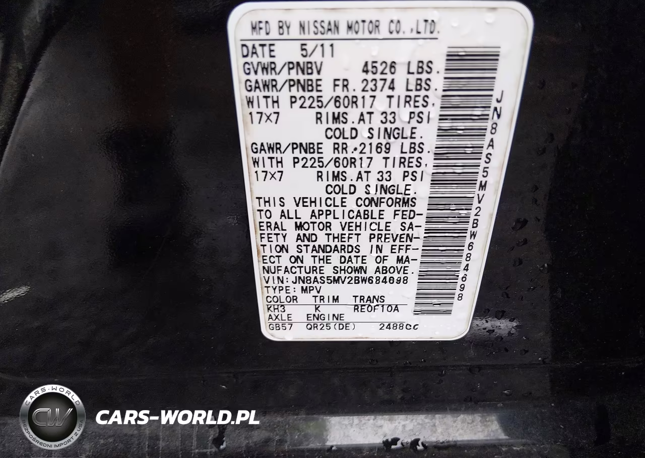 2011 Nissan Rogue Sv VIN:JN8AS5MV2BW684698 - 9