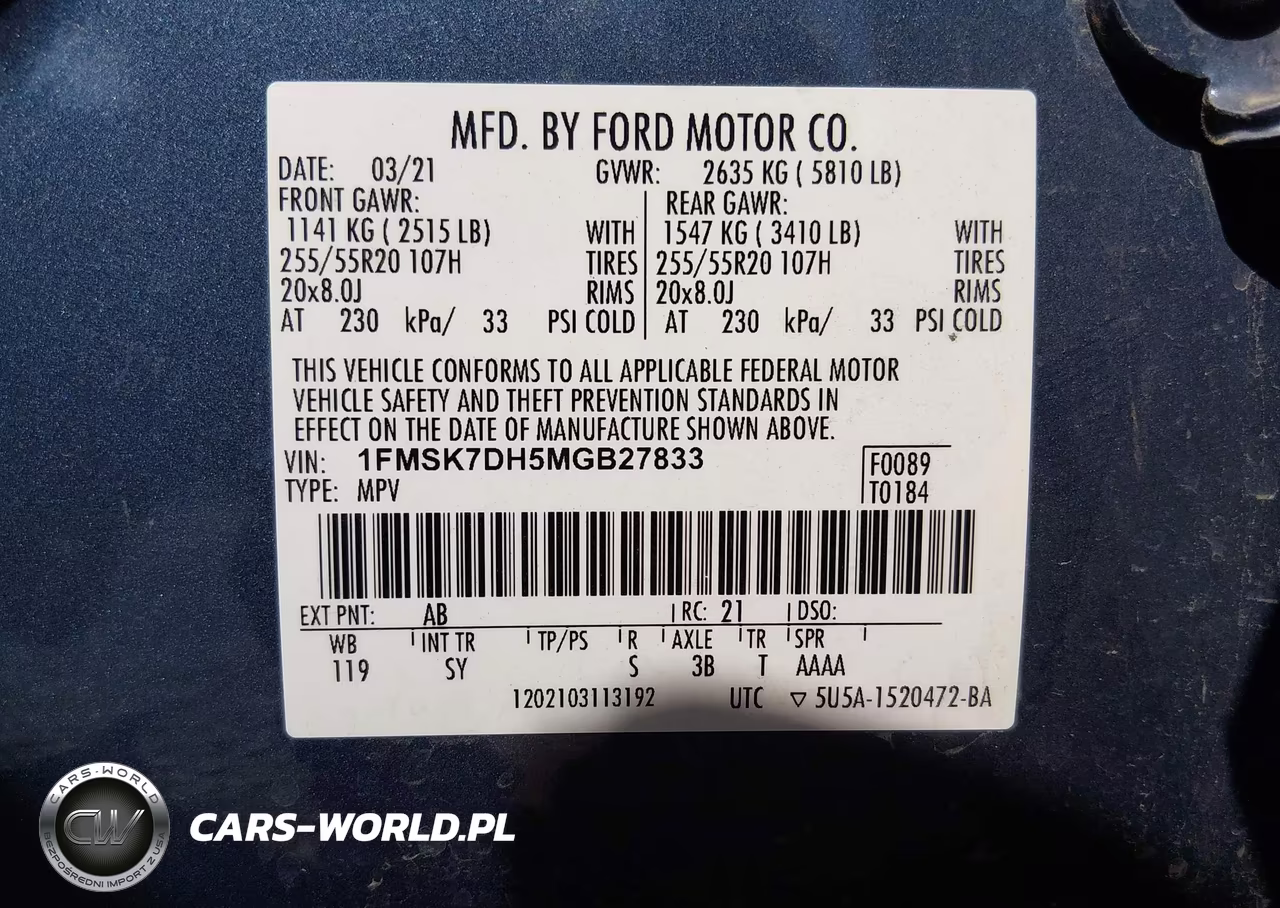 2021 Ford Explorer Xlt VIN:1FMSK7DH5MGB27833 - 9