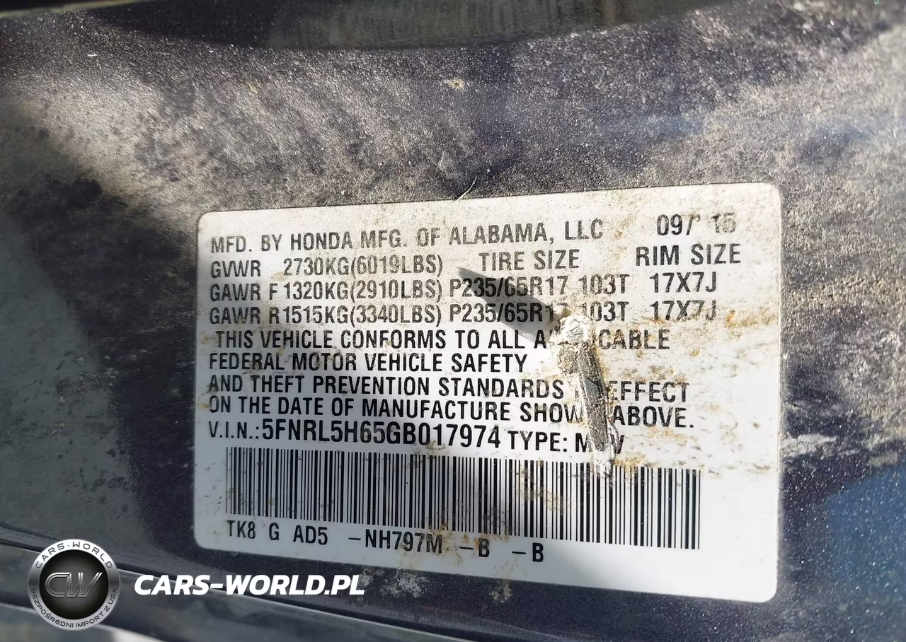 2016 Honda Odyssey Ex-L VIN:5FNRL5H65GB017974 - 9