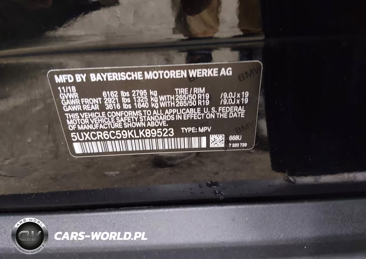 2019 BMW X5 xDrive40I VIN:5UXCR6C59KLK89523 - 9