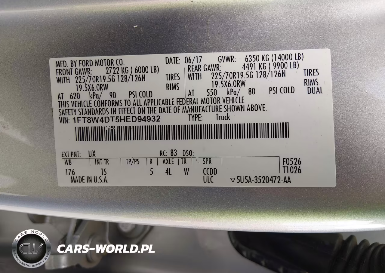 2017 Ford F-450 Xl VIN:1FT8W4DT5HED94932 - 9