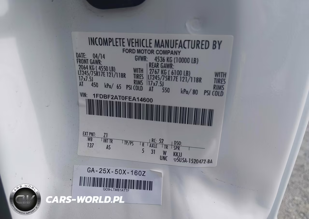 2015 Ford F-250 Xl VIN:1FDBF2AT0FEA14600 - 9
