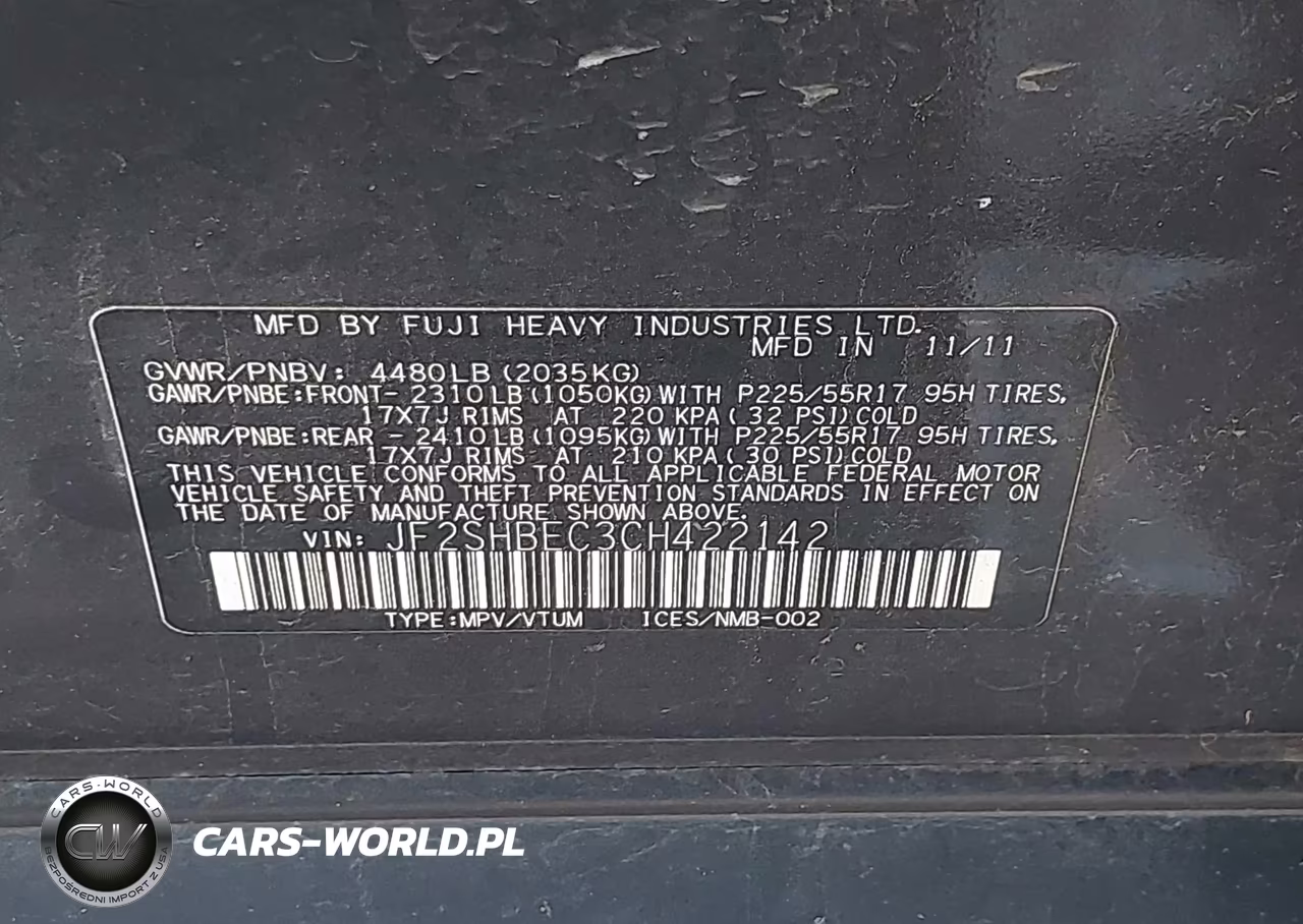 2012 Subaru Forester 2.5X Limited VIN:JF2SHBEC3CH422142 - 9
