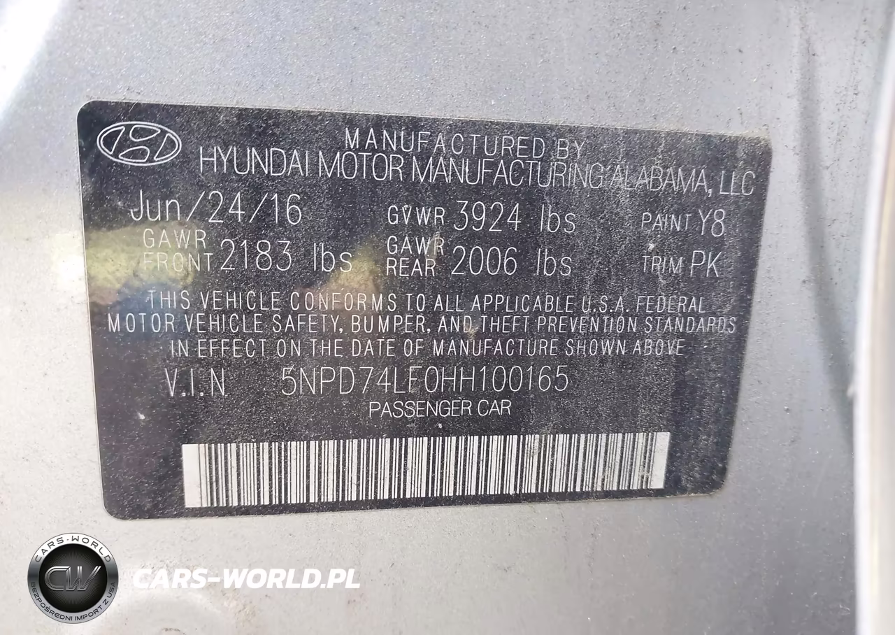 2017 Hyundai Elantra Se VIN:5NPD74LF0HH100165 - 9